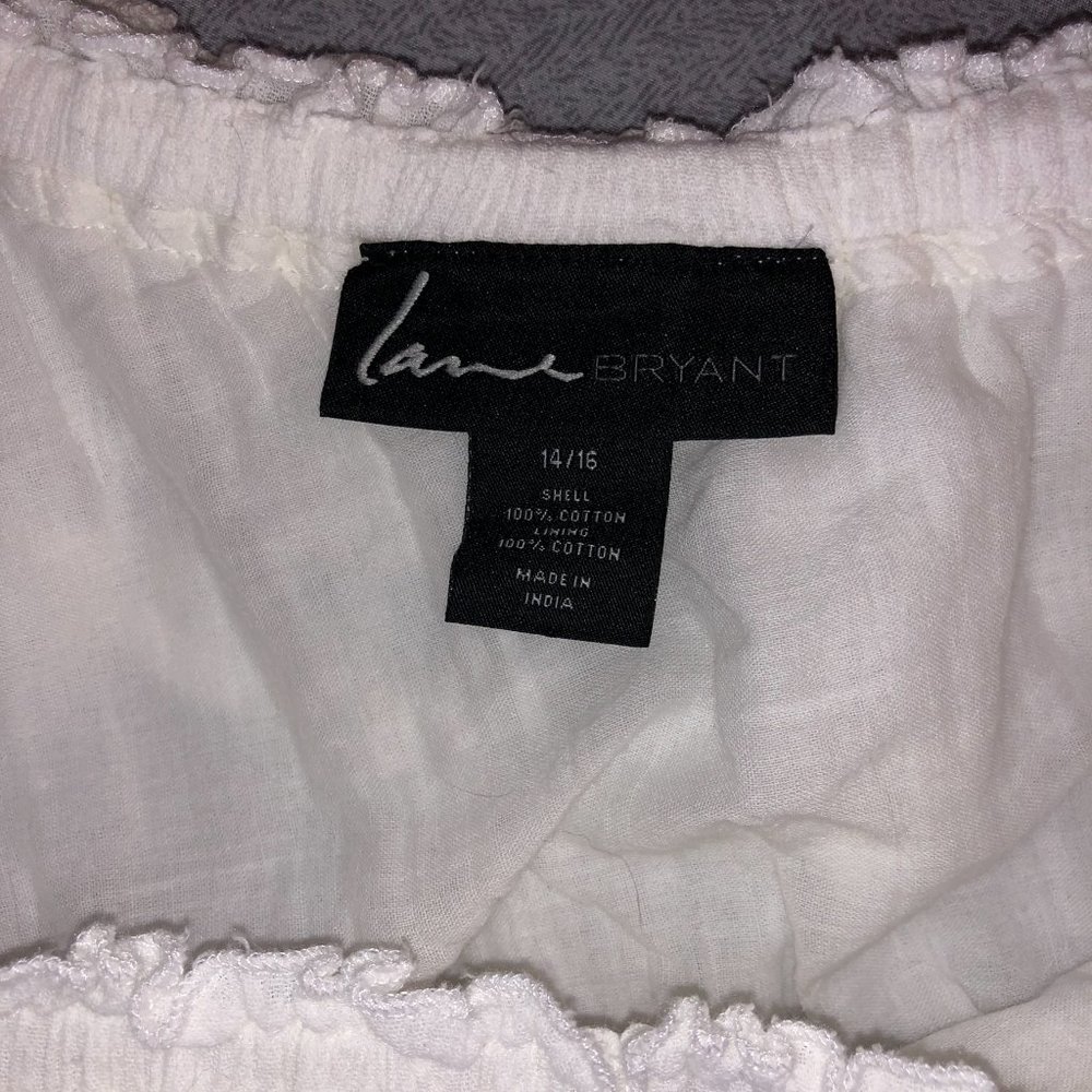 Lane Bryant White One Shoulder Crochet Dress - Picture 6 of 7